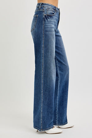 Risen Jeans - Tummy Control High Rise Wide Baggy Jeans - RDP5951