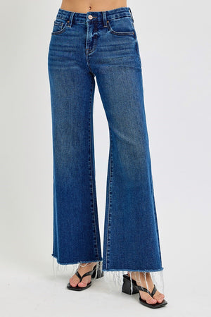 Risen Jeans - Tummy Control Mid Rise Wide Jeans - RDP5973