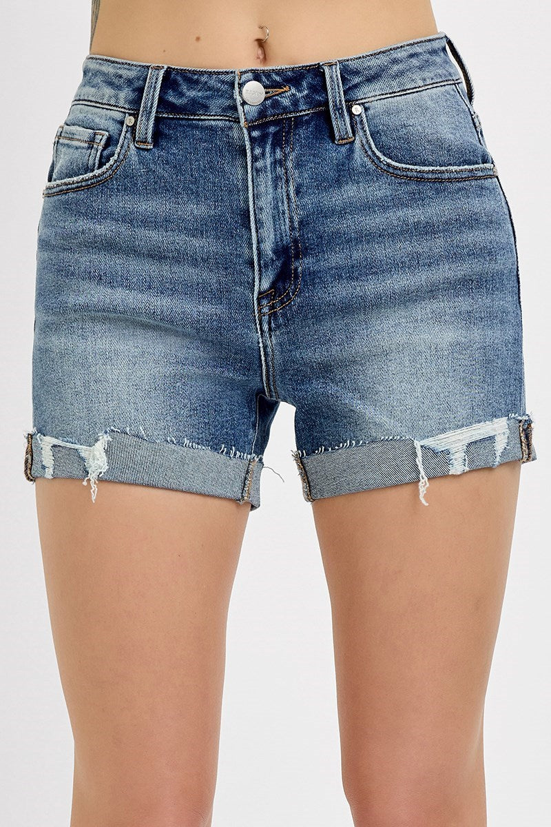 Risen Jeans - High Rise Ripped Hen Shorts - RDS1308rt - SaltTree