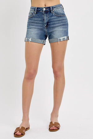 Risen Jeans - High Rise Ripped Hen Shorts - RDS1308rt