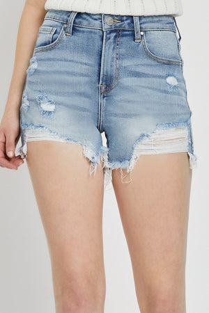 Risen Jeans - High Rise Distressed Shorts - RDS6089