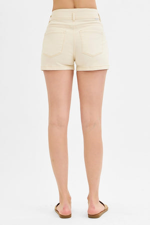 Risen Jeans - Tummy Control High Rise Bow Detailed Shorts - RDS6370