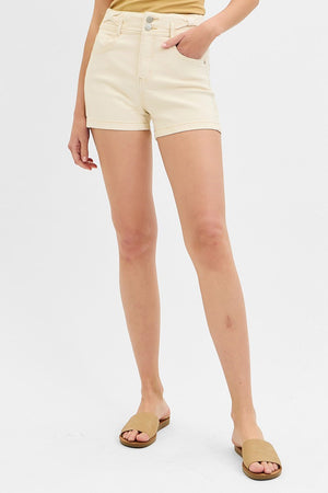 Risen Jeans - Tummy Control High Rise Bow Detailed Shorts - RDS6370