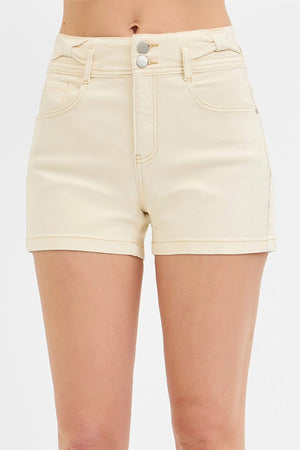 Risen Jeans - Tummy Control High Rise Bow Detailed Shorts - RDS6370