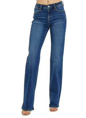 Risen Jeans - Mid Rise Long Straight Jeans - RDP5509