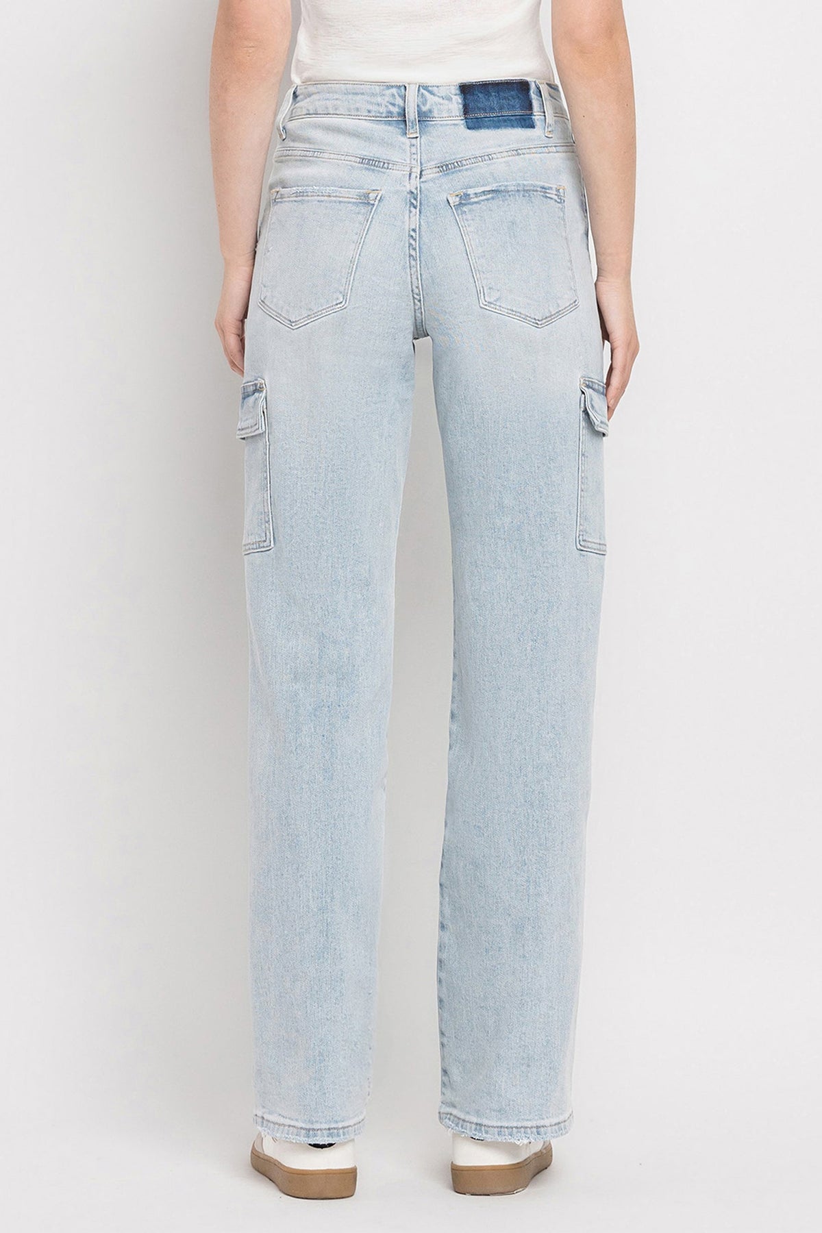 Vervet Denim - 90s Vintage Super High Rise Cargo Straight Jeans - T5790 - SaltTree