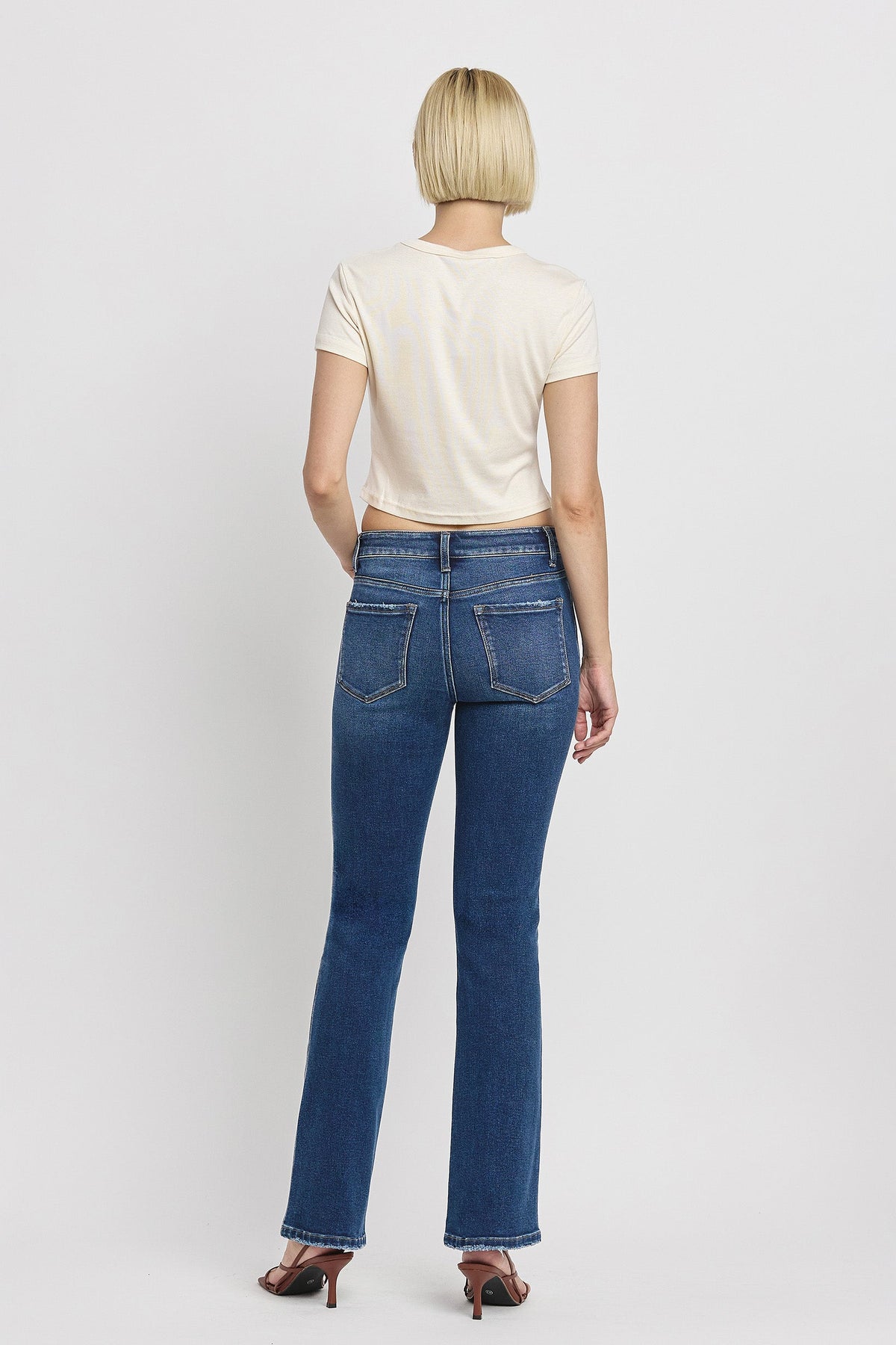Vervet Denim - High Rise Full Length Bootcut Jeans - T6137 - SaltTree