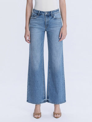 Vervet - High-Rise Medium Wash Full-Length Wide-Leg Jeans (32" Inseam) - T6184-SaltTree