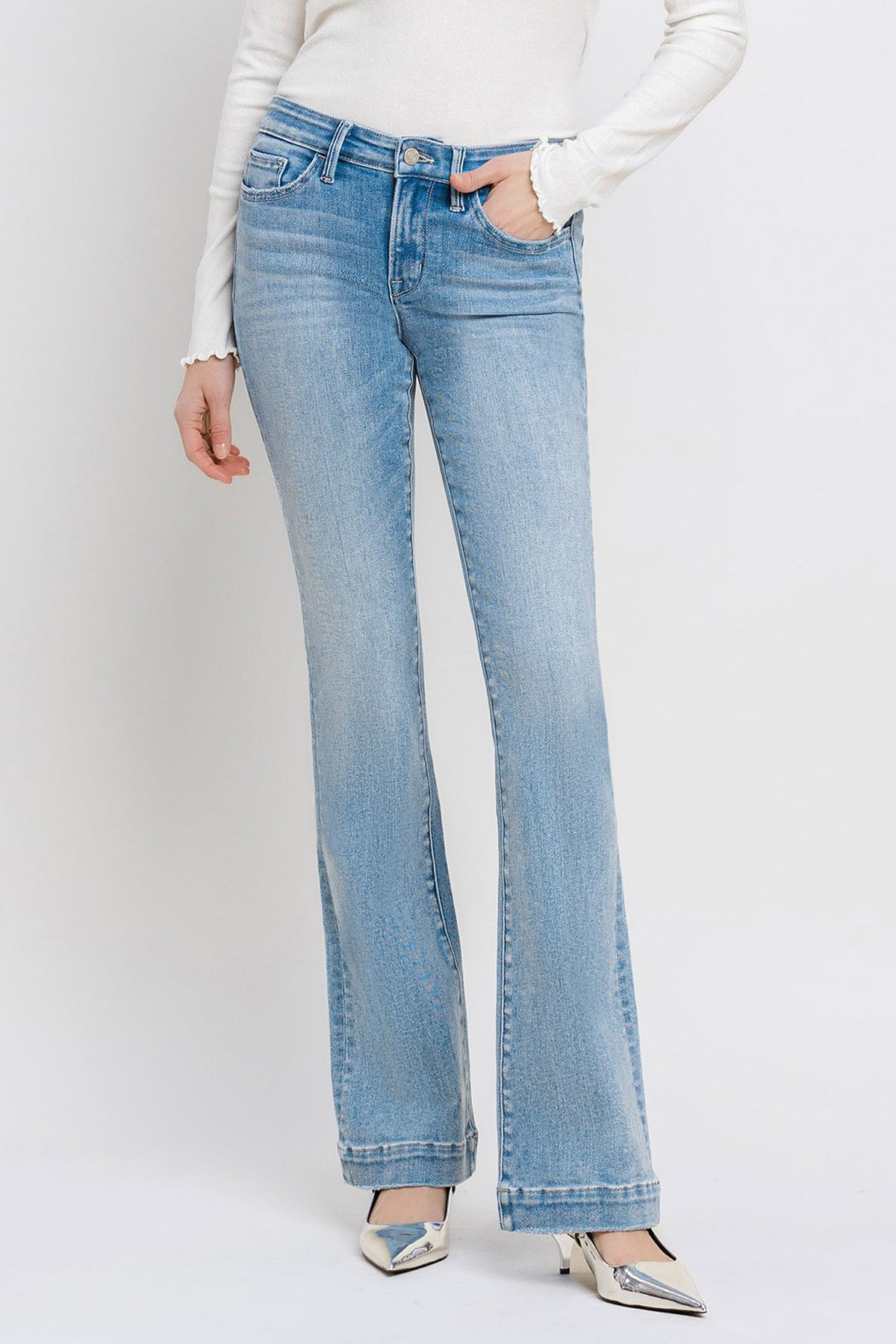 Vervet Denim - Mid Rise Bootcut Jeans - T6243 - SaltTree
