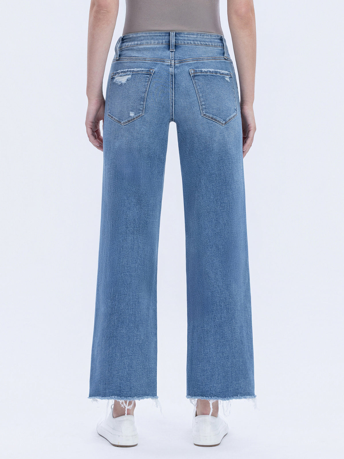 Vervet - High Rise Medium Wash Ankle Dad Jeans (28" Inseam) - T6398-SaltTree