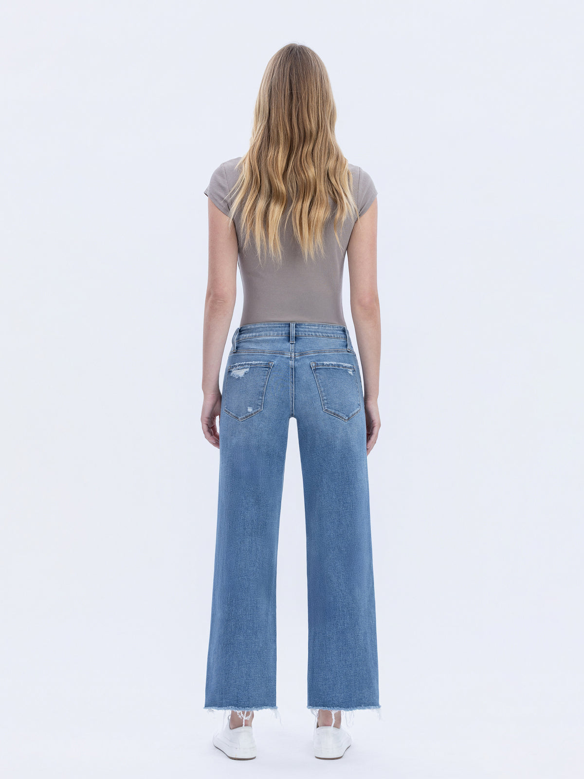 Vervet - High Rise Medium Wash Ankle Dad Jeans (28" Inseam) - T6398-SaltTree