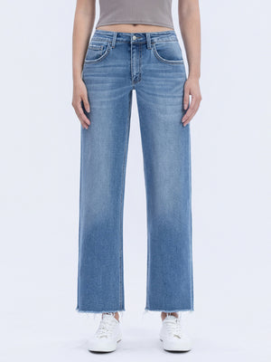 Vervet - High Rise Medium Wash Ankle Dad Jeans (28" Inseam) - T6398-SaltTree