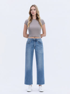 Vervet - High Rise Medium Wash Ankle Dad Jeans (28" Inseam) - T6398-SaltTree