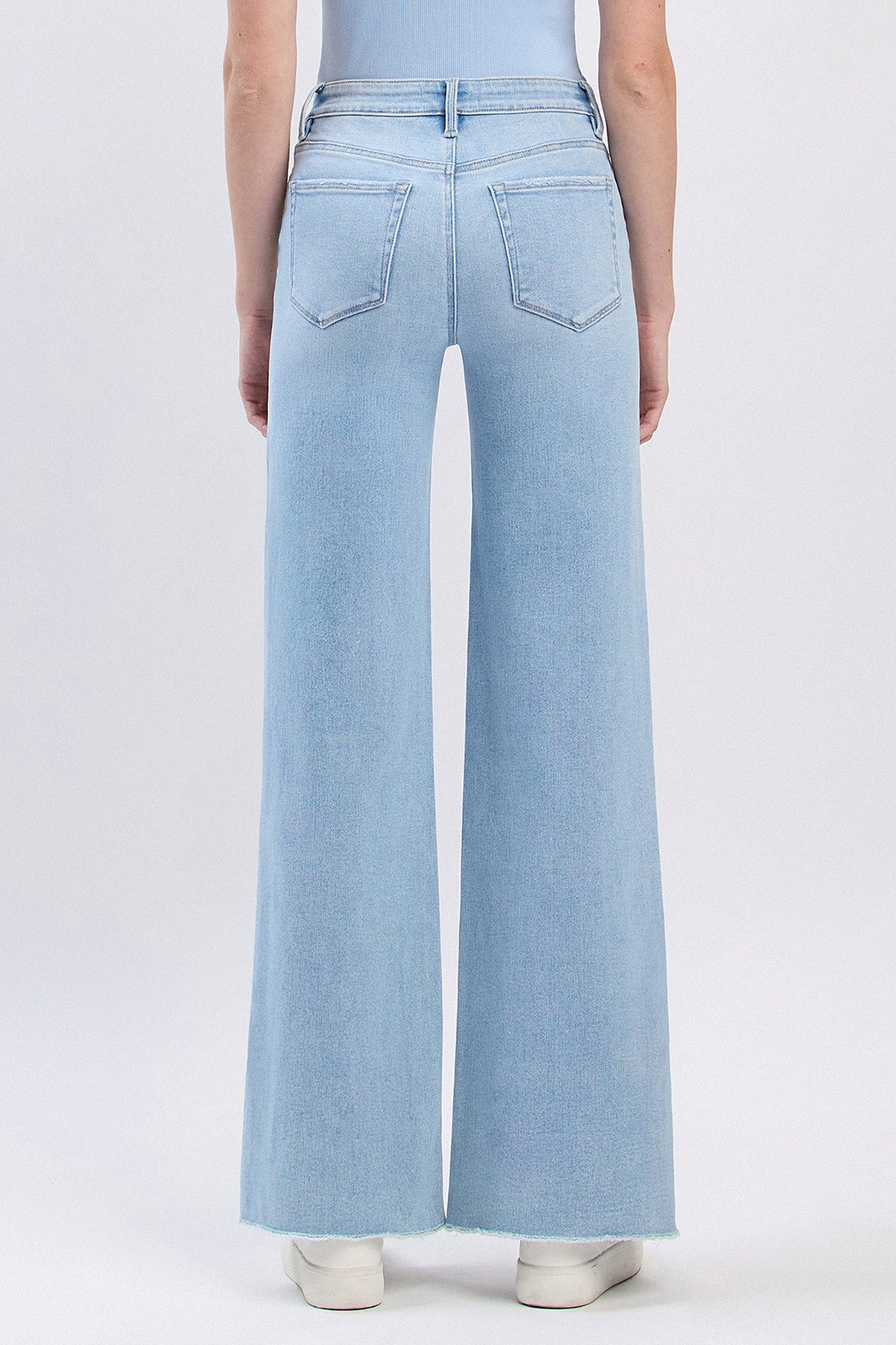 Vervet Denim - High Rise Hem Wide Leg Jeans - T6688 - SaltTree