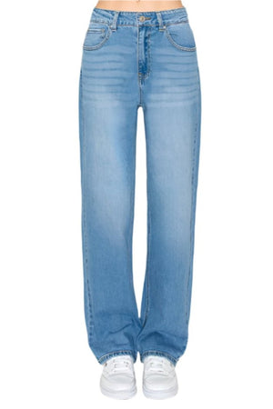 Wax Jean - Basic Straight Wide Leg Jeans - 90367 - SaltTree