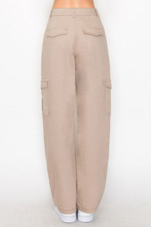 Wax Jeans - Twill Wide Leg Cargo Pants - 90339 - SaltTree