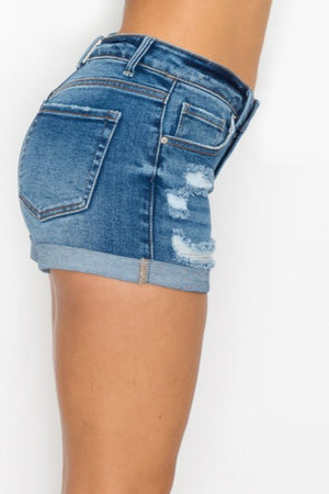 Wax Jean - Vintage Short Jeans with Destruction - 90233