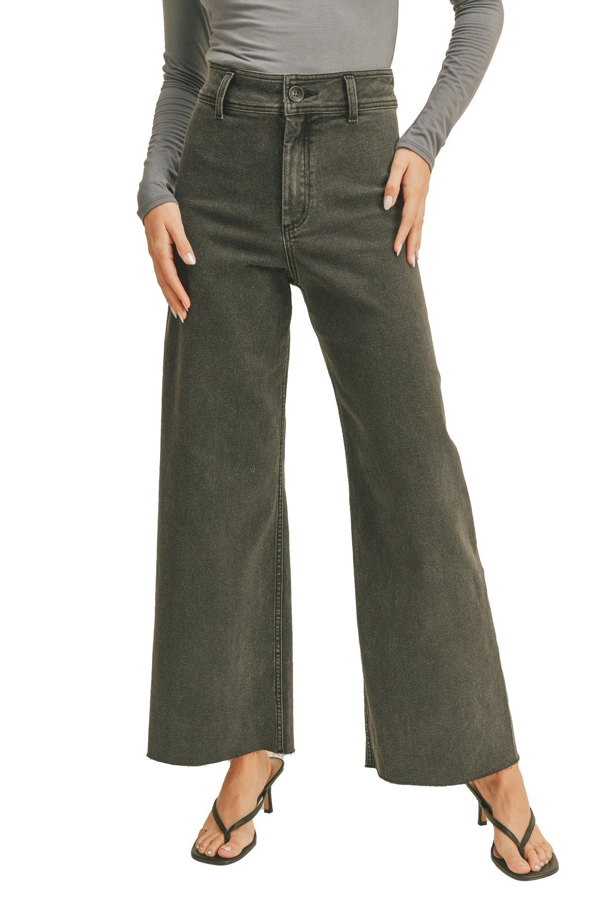 Lands'End Light Khaki Wide Leg Capri Pants - Size 10 - 100% Cotton - Mid  Rise - $19 - From Angie