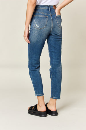 Judy Blue Full Size Tummy Control High Waist Slim Jeans - SaltTree