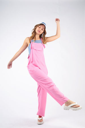 VERY J Knot Strap Jumpsuit with Pockets - SaltTree