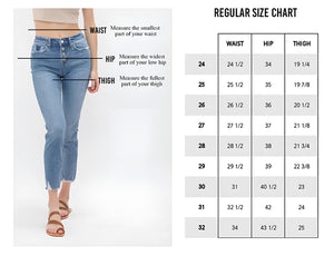 Mica Denim - Cropped Wide Leg With Front Pocket Jeans - MBE-W604 - SaltTree