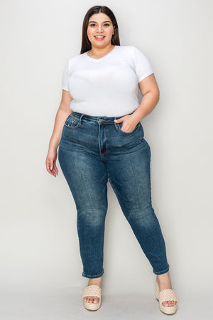 Judy Blue Full Size Tummy Control High Waist Slim Jeans - SaltTree