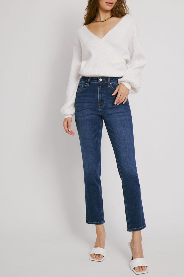 Kancan - Adaline High Rise Slim Straight Jeans - kc11252 - SaltTree