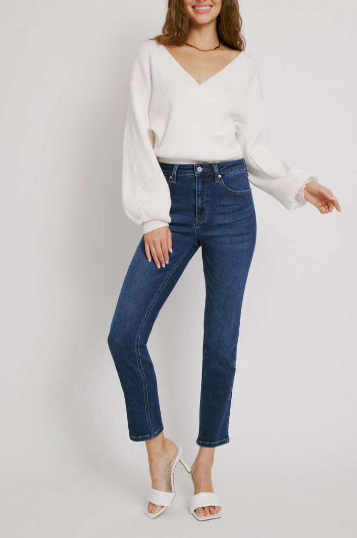 Kancan - Adaline High Rise Slim Straight Jeans - kc11252 - SaltTree