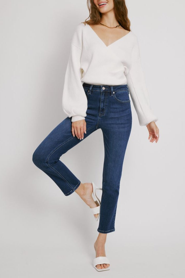 Kancan - Adaline High Rise Slim Straight Jeans - kc11252 - SaltTree