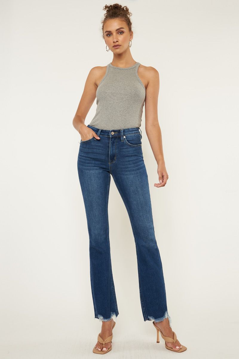 Kancan - Brenda High Rise Bootcut Jeans - KC11259 - SaltTree