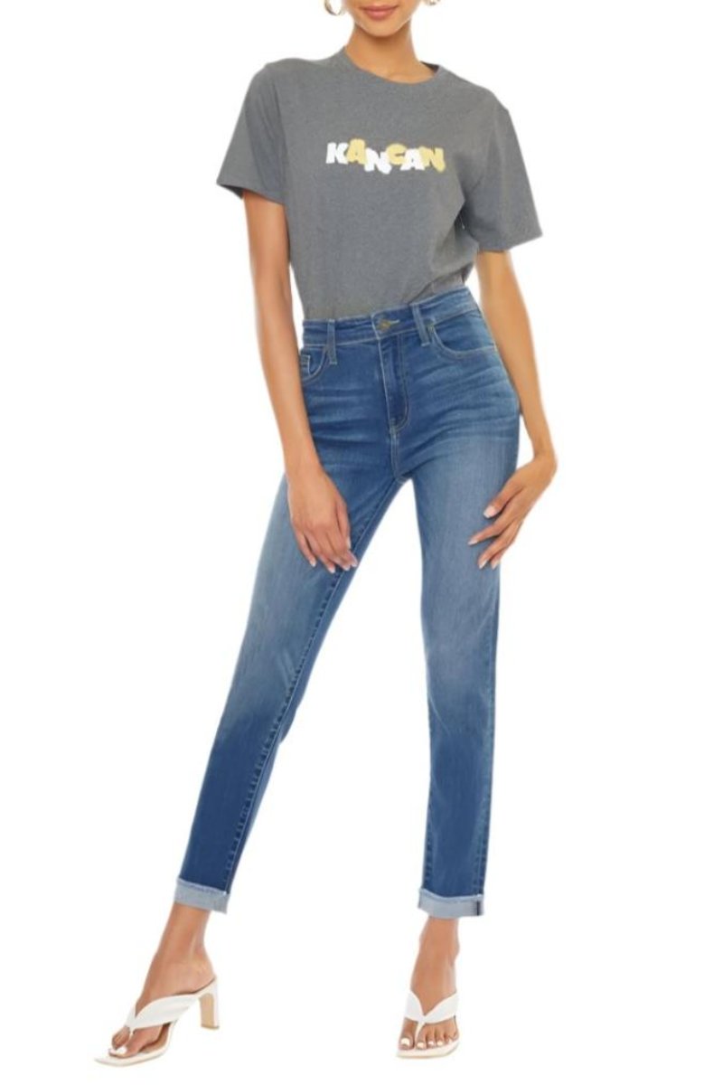 Kancan - Janice High Rise Cigarette Leg Jeans - ESSENTIAL, KC20000 - SaltTree