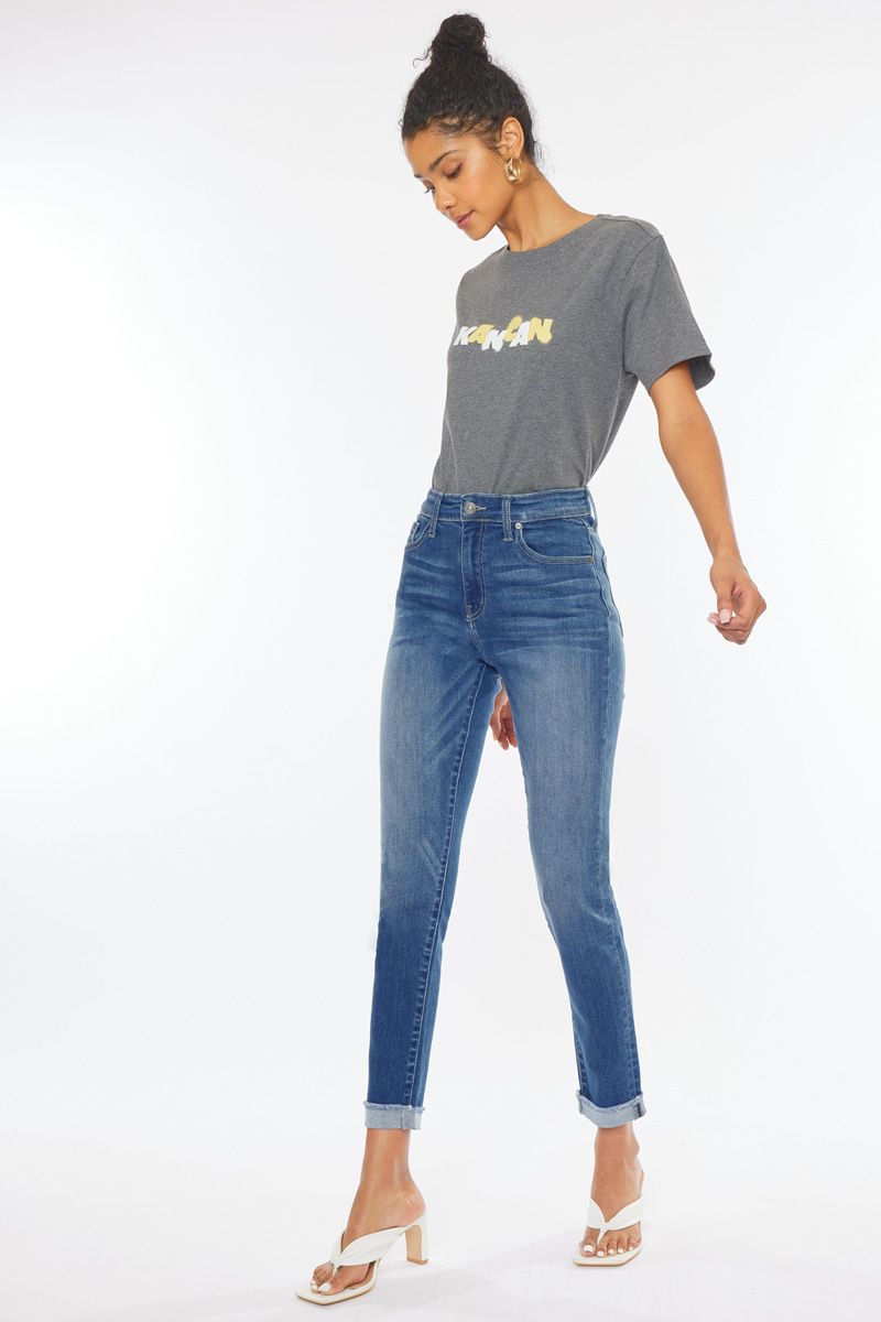 Kancan - Janice High Rise Cigarette Leg Jeans - ESSENTIAL, KC20000 - SaltTree