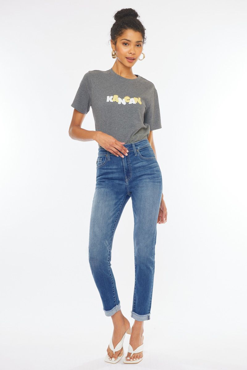 Kancan - Janice High Rise Cigarette Leg Jeans - ESSENTIAL, KC20000 - SaltTree