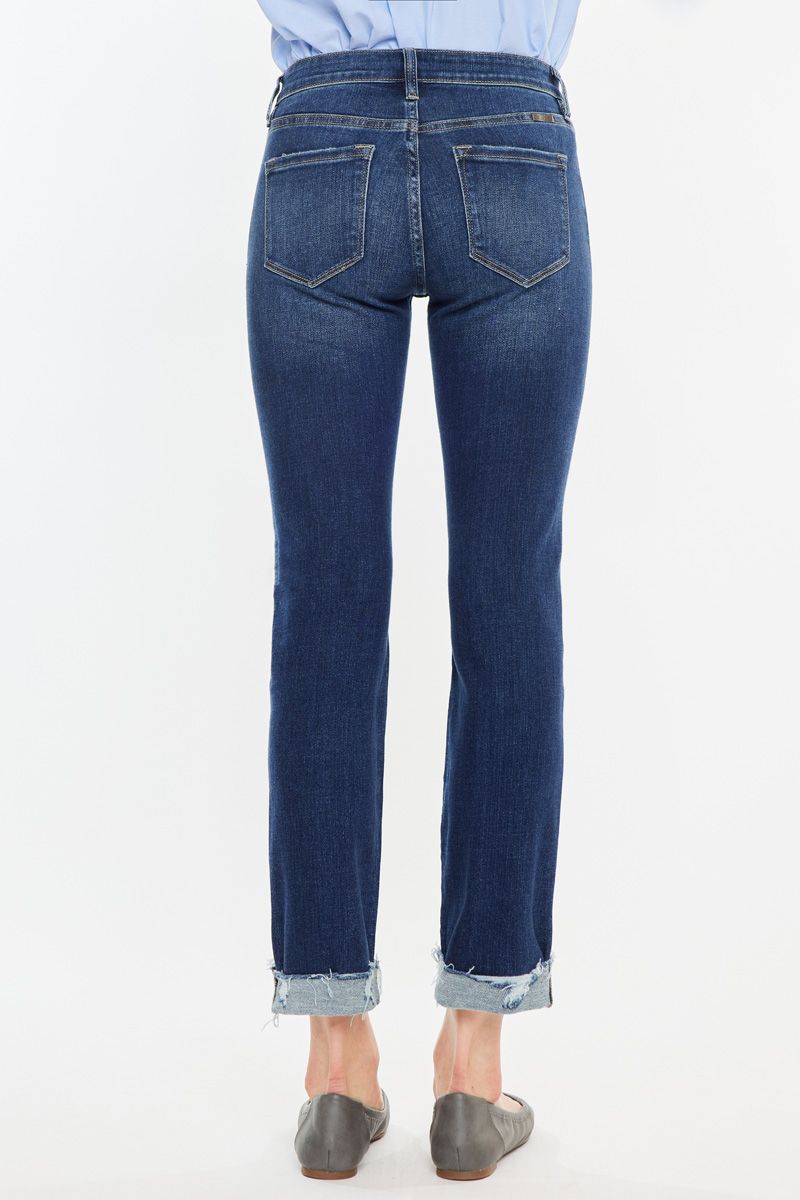 Kancan - Emely Mid Rise Slim Straight Leg Jeans - Essential, KC20062D - SaltTree