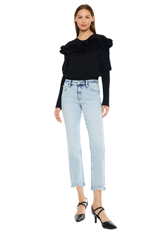 Kancan - Mid Rise Crop Straight Jean - Essential, KC20063M