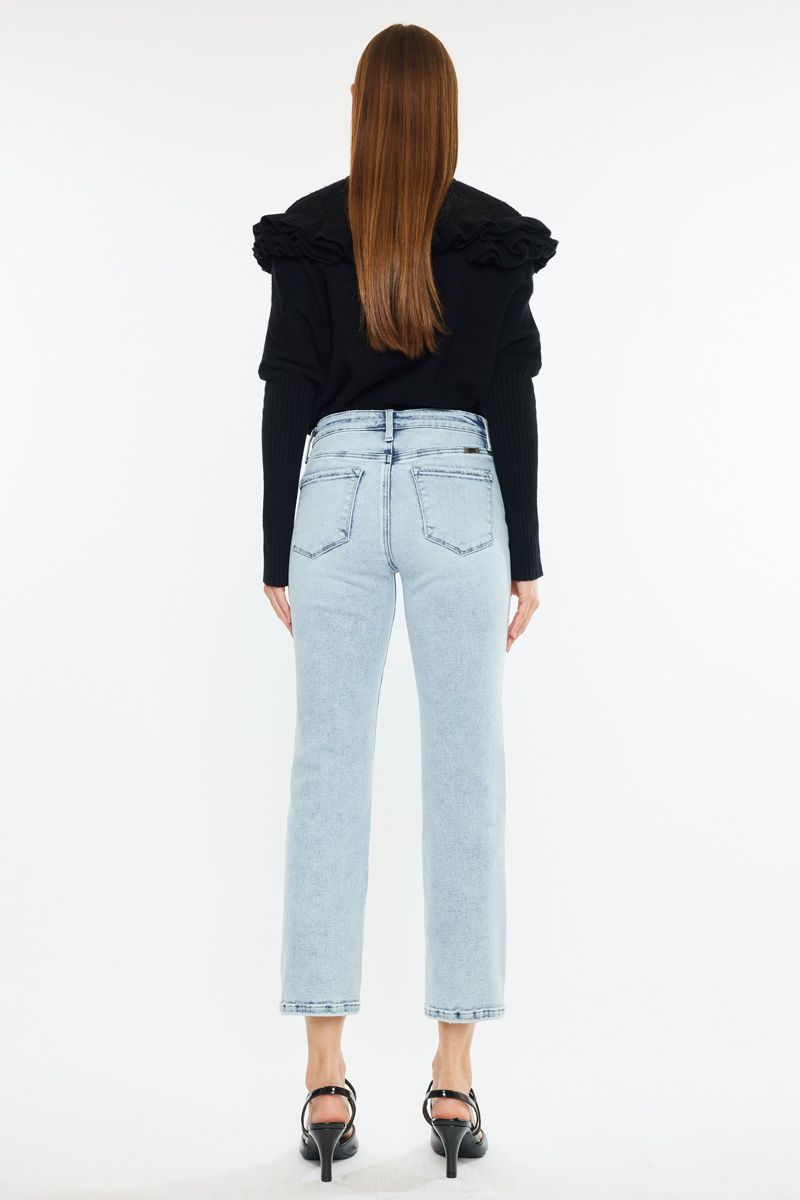 Kancan - Mid Rise Crop Straight Jean - Essential, KC20063M - SaltTree