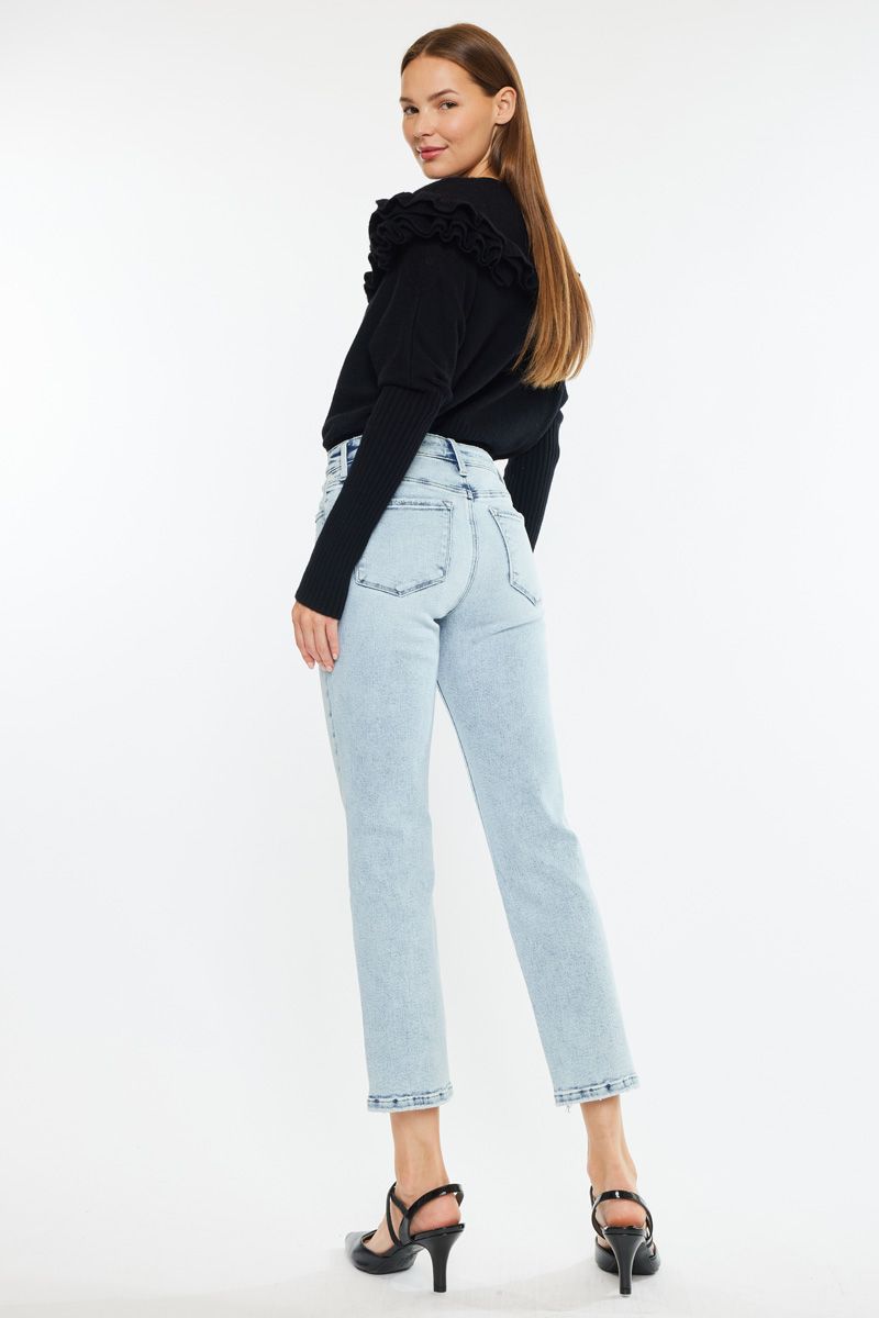 Kancan - Mid Rise Crop Straight Jean - Essential, KC20063M - SaltTree