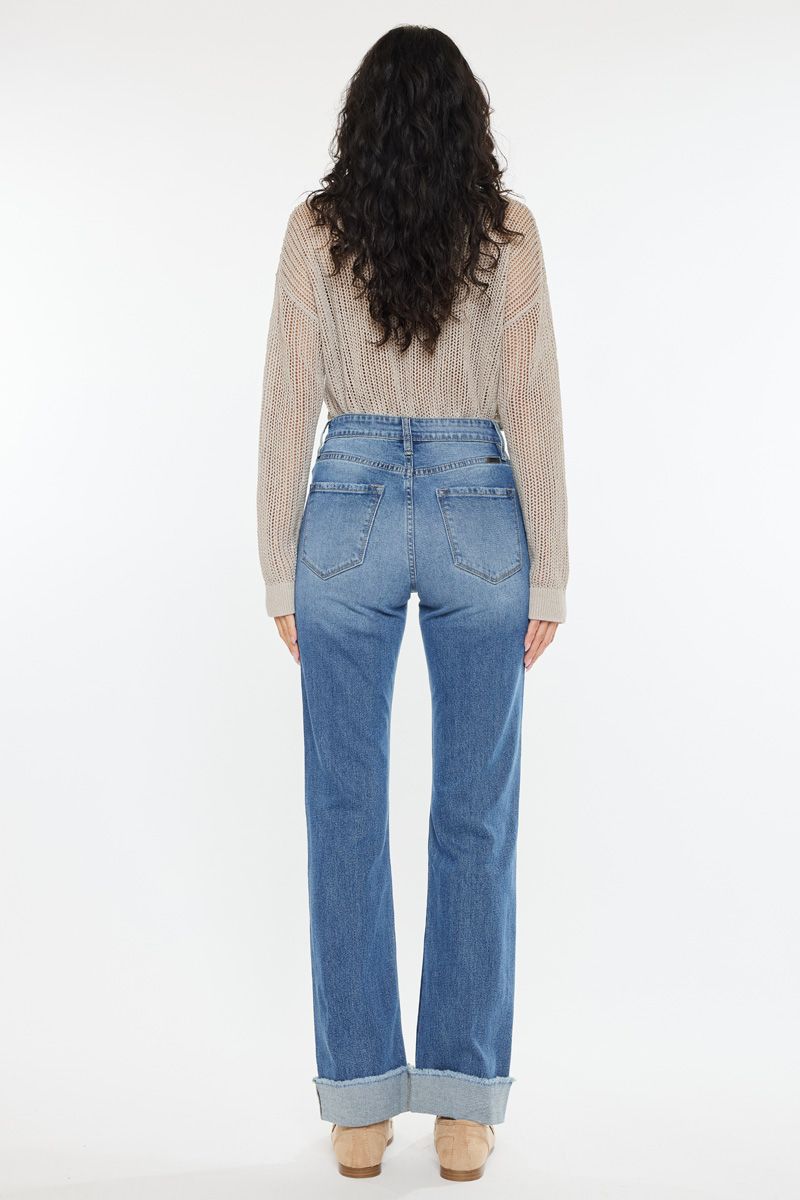 Kancan - Trini High Rise Straight Jeans - Essential, KC20065M - SaltTree