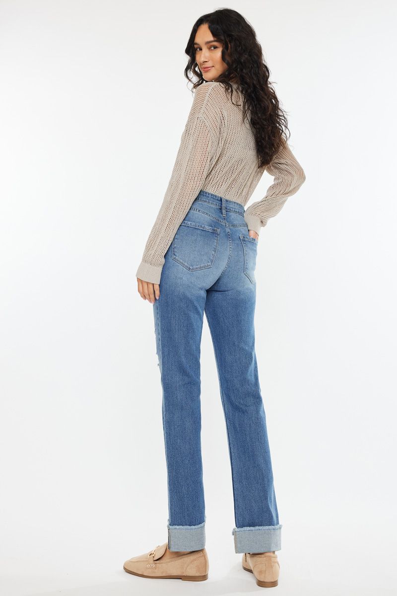 Kancan - Trini High Rise Straight Jeans - Essential, KC20065M - SaltTree