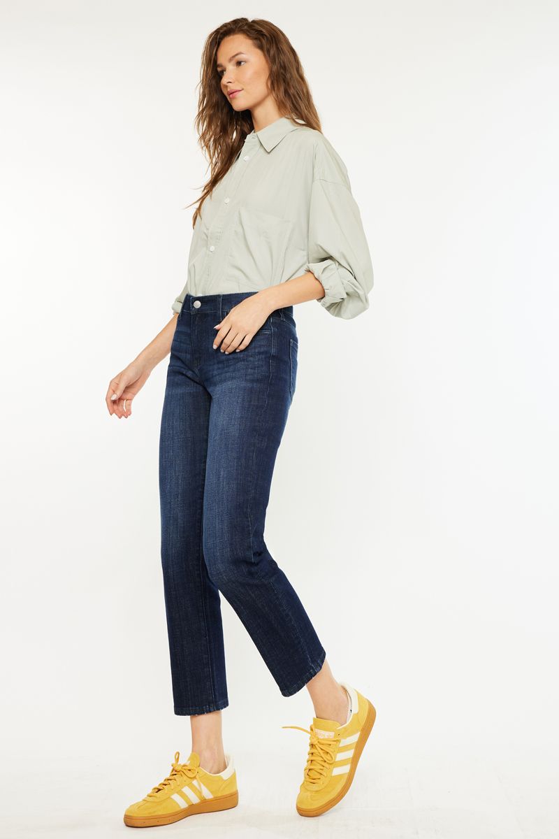 Kancan - Delvey Mid Rise Boyfriend Jeans - Essential, KC20080D - SaltTree