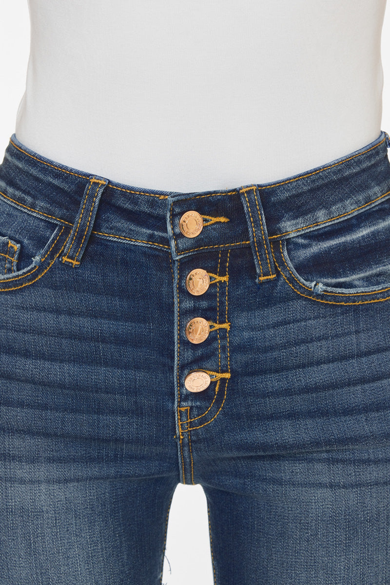 Kancan - High Rise Ankle Skinny Jeans KC9142D - SaltTree