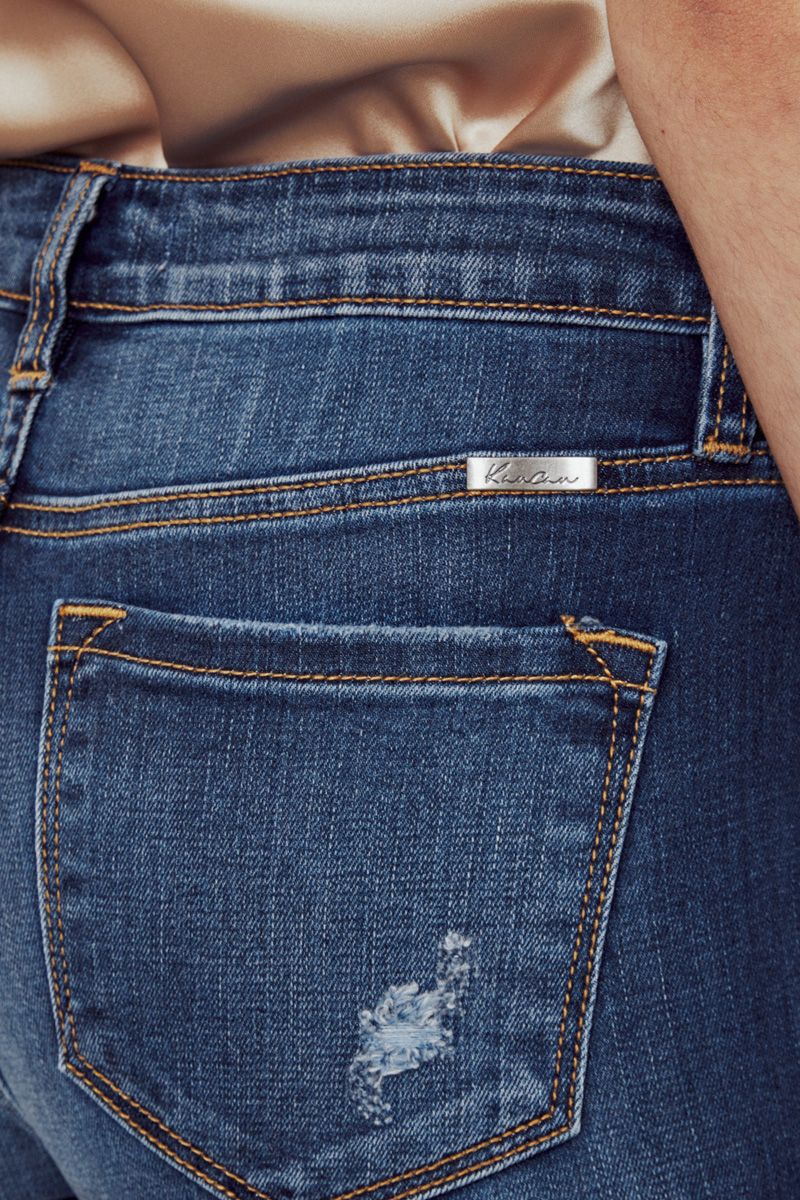 Kancan - Women's High Rise Distressed Super Skinny Jeans - KC9142D-NV - SaltTree