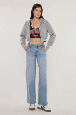 Kancan - Alma Essentials Mid Rise Wide Leg Trouser (32" Inseam) - KC20109M