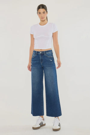 Kancan - Tory Essentials High Rise Crop Wide Leg Jeans (26.5" Inseam) - KC20108D