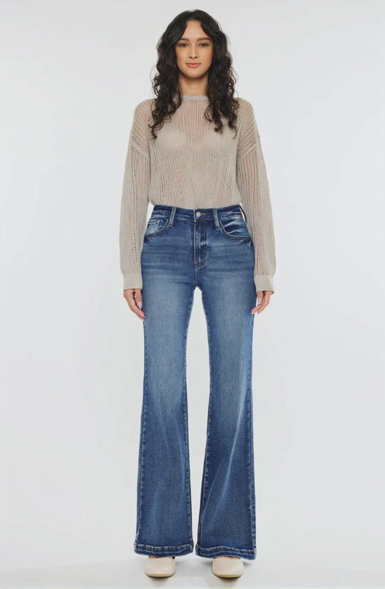 Kancan - Avonlea High Rise Wide Leg Flare Jeans - ESSENTIAL, KC20024