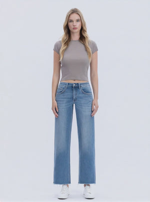 Vervet - High Rise Medium Wash Ankle Dad Jeans (28" Inseam) - T6398