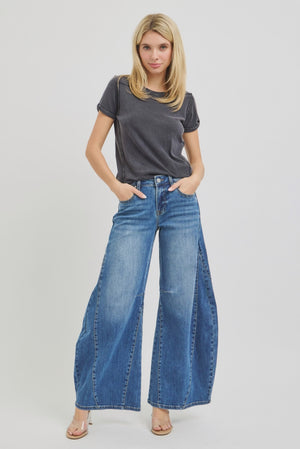 Risen Jeans - Slouchy Barrel Curvy Sideseam Jeans (30" Inseam) - PG21597