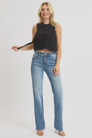 Risen Jeans - Tummy Control High Rise Straight Jeans (32" Inseam) - PS21354