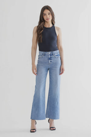 Mica Denim - Super Rise High Wide Leg JEans - MDP-W3388
