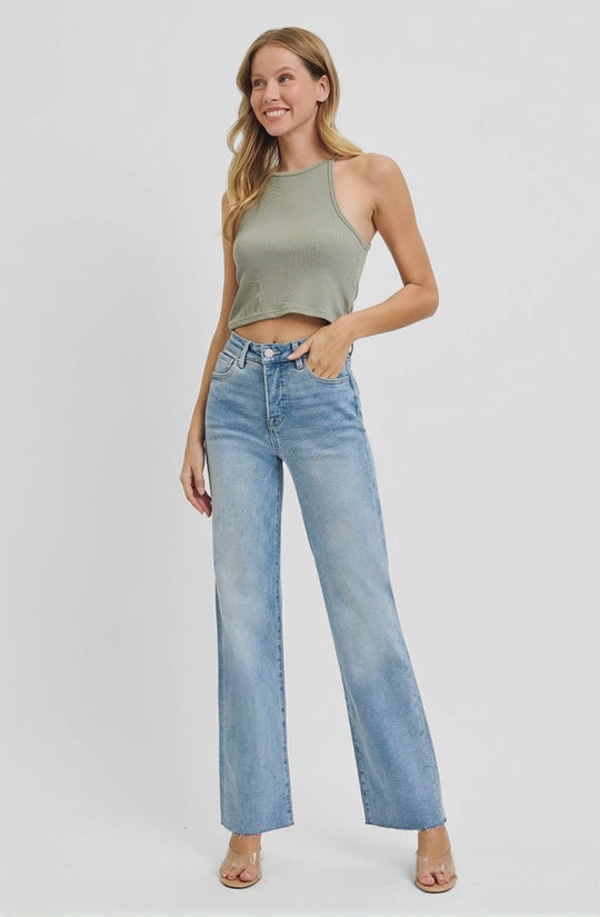 Risen Jeans - Tummy Control Rise Straight Jeans -  RDP5862
